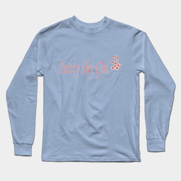 pretty shy girl Long Sleeve T-Shirt by Isodes